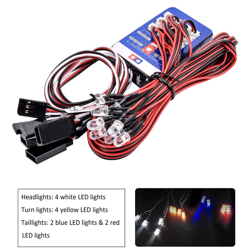 FPVKing 12 RC Car LED Lighting Kit Steering Brake Simulation Flash Light for 1/10 Scale Models Yokomo Tamiya HSP HPI AXIAL RC4WD Traxxas - Image 2